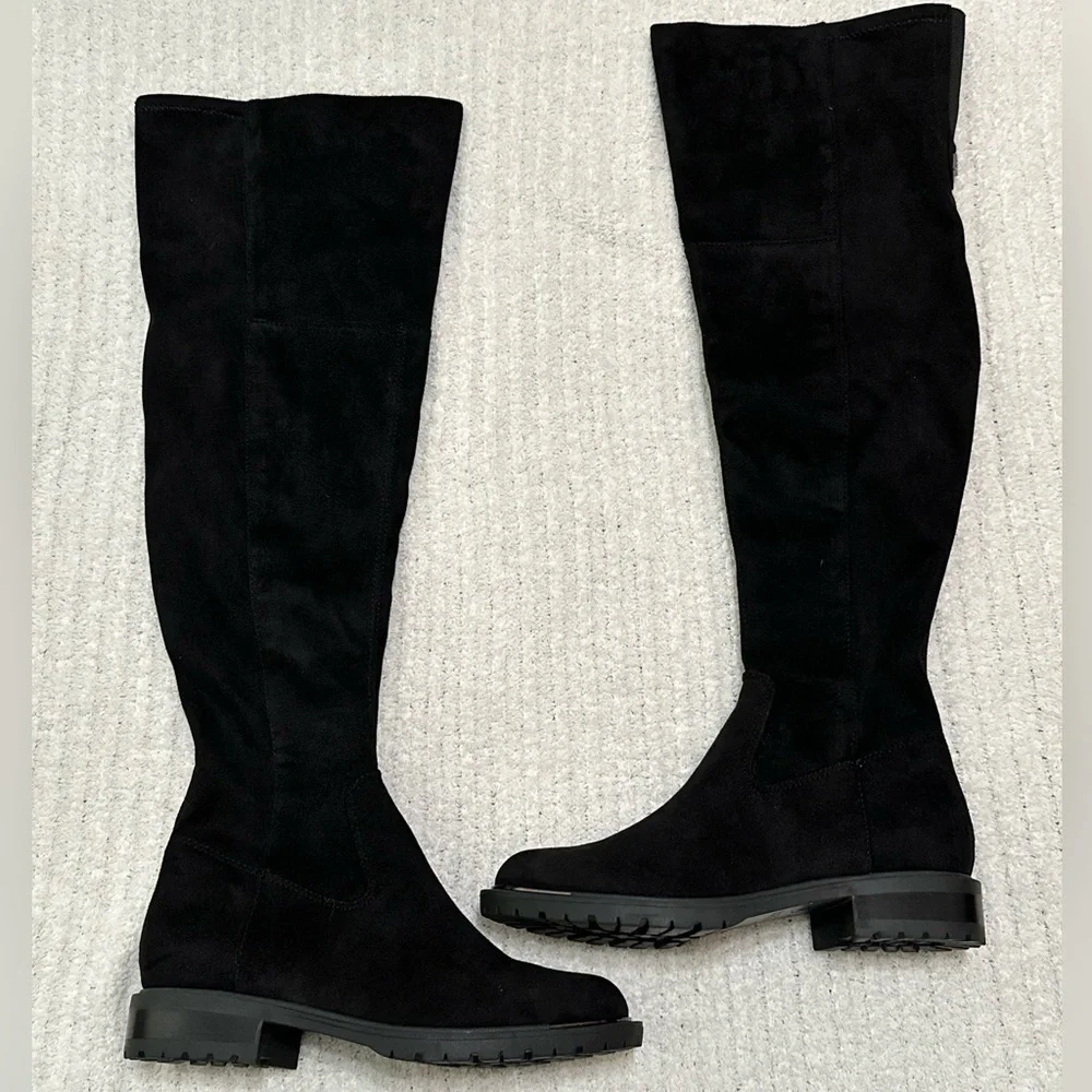 Guess Remont 2  Black Faux Suade Over the Knee Boots